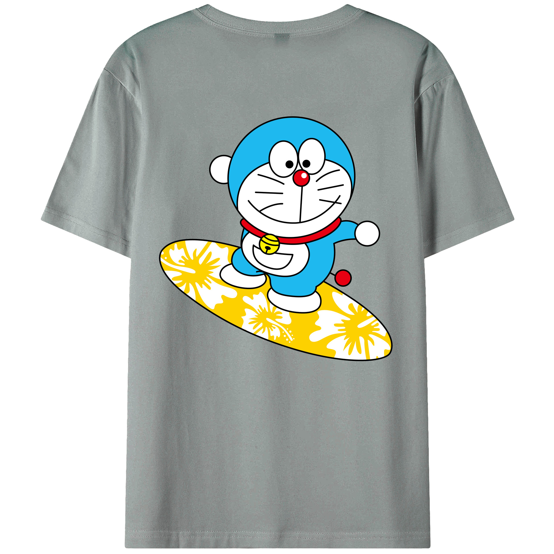 （画像用） ドラえもん Doraemon 綿100％ メンズ半袖Tシャツ（バックプリント） 通気性